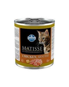 Matisse Mousse Chicken влажный корм для взрослых кошек с курицей мусс в консервах 300 г Farmina
