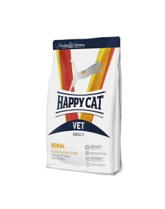 Vet Diet Renal полнорационный сухой корм для кошек для поддержания работы почек при острой и хрониче Happy cat