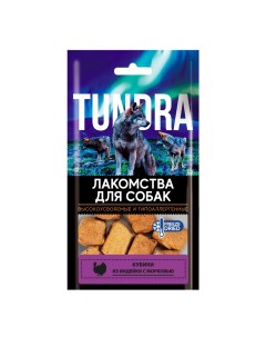 Лакомство для собак Кубики из индейки с морковью Tundra