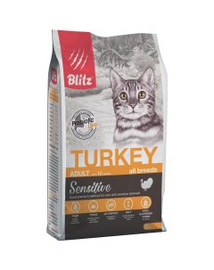 Корм для кошек adult cat turkey с мясом индейки сух 2кг Blitz