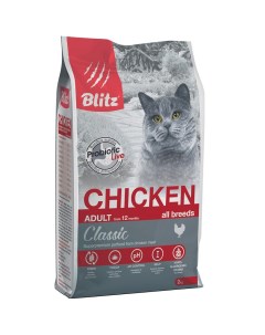 Корм для кошек adult cat chicken с мясом курицы Blitz