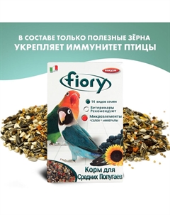 Корм для птиц Смесь для средних попугаев 800г Fiory