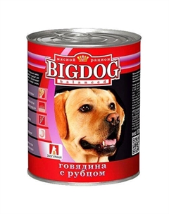 Корм для собак Big Dog Говядина с рубцом банка 850г Зоогурман
