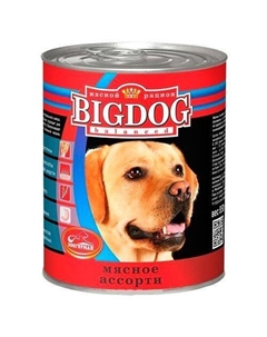 Корм для собак Big Dog Мясное ассорти банка 850г Зоогурман