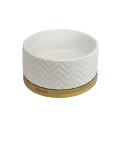 Миска для животных Waves белая керамическая 16х16х7,5см 850мл Foxie