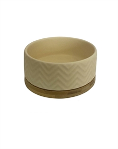 Миска для животных Waves бежевая керамическая 13х13х6см 400мл Foxie