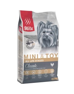Корм для собак adult mini toy breeds для мелких и миниатюрных пород сух 2кг Blitz