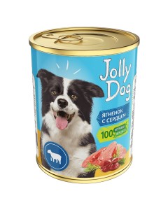 Корм для собак Jolly Dog ягненок с сердцем банка 350г Зоогурман