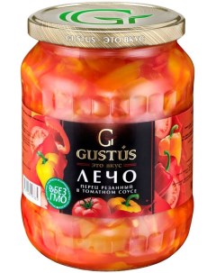 Лечо Gustus Перец резаный в томатном соусе 680г Юнона инвест лтд