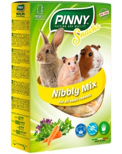 Лакомство для грызунов Pinny Витаминные снеки с морковью петрушкой и люцерной 150г Pineta