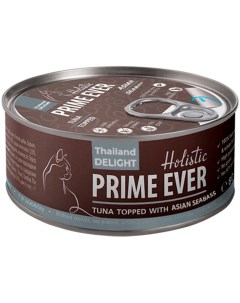 Влажный корм для кошек Prime Ever 7B Тунец с азиатским сибасом в желе 80г Thai union manufacturing co ltd