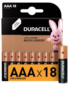 Батарейки Basic AAA 18шт Duracell