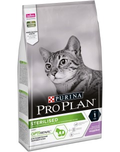 Сухой корм для кошек Pro Plan Optirenal Sterilised с индейкой 1 5кг Purina