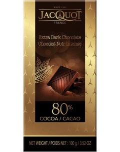 Шоколад Jacquot Горький 80 100г Dipa