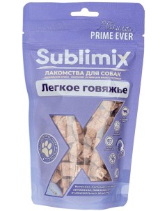 Лакомство для собак Prime Ever Sublimix Легкое говяжье 30г упаковка 3 шт Фриз драй