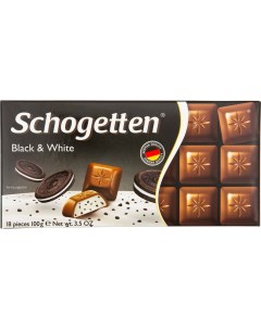 Шоколад Schogetten Black White Молочный с кусочками печенья 100г Ludwig shokolade gmbh & co. kg
