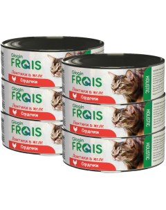 Влажный корм для кошек Frais Holistic Сat ломтики в желе сердечки 100г упаковка 6 шт Жупиков