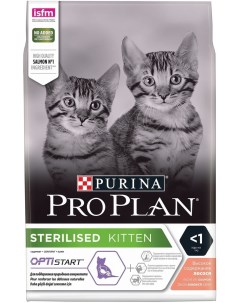Сухой корм для стерилизованных котят Pro Plan Optistart Sterilised Kitten с лососем 3кг Nestle