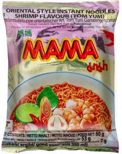 Лапша МАМА тайская Том Ям со вкусом креветки 60г Thai president foods