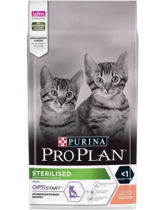 Сухой корм для стерилизованных котят Pro Plan Optistart Sterilised Kitten с лососем 1 5кг Nestle