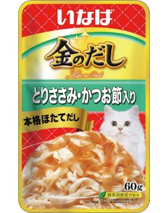 Влажный корм для кошек Ciao Kinnodashi Куриное филе с кацуобуси 60г Inaba petfood