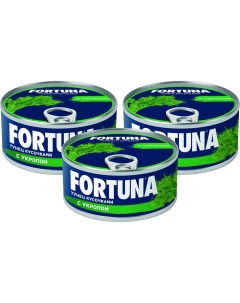 Тунец Fortuna кусочками с укропом 185г упаковка 3 шт Chotiwat manufacturing