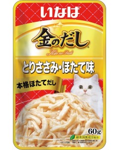 Влажный корм для кошек Ciao Kinnodashi Куриное филе со вкусом морского гребешка 60г Inaba petfood