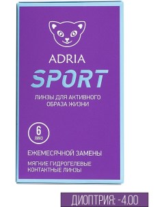 Контактные линзы Adria Sport Ежемесячные 4 00 14 2 8 6 6шт Interojo