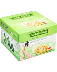 Конфеты Amapola Миндаль и Зеленый чай 100г Руско