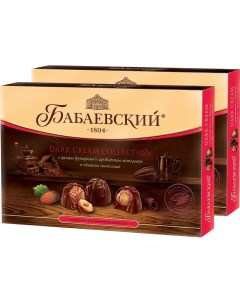 Конфеты Бабаевский Dark Cream Целый фундук и дробленый миндаль 200г упаковка 2 шт Кк бабаевский