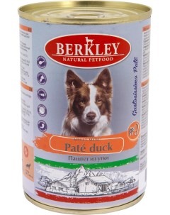 Влажный корм для собак Berkley 3 паштет из утки 400г упаковка 6 шт V.b.b. srl