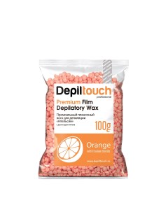 Воск премиальный полимерный пленочный Orange 100 гр Depiltouch professional