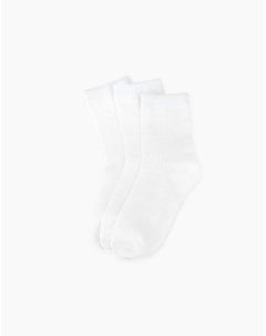 Белые базовые носки для девочки 3 пары Gloria jeans
