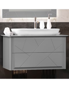 Тумба под раковину Луиджи 90 00-00005940 подвесная Серая матовая Opadiris