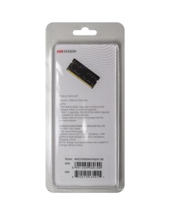 Оперативная память DDR3 SO DIMM PC3 12800 1600MHz 8Gb HKED3082BAA2A0ZA1 8G Hikvision