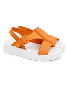 Женские сандалии оранжевые Clarks