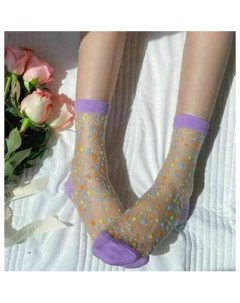 Носки Dot прозрачные сиреневые р 35 40 Krumpy socks