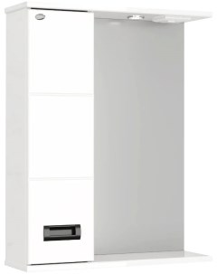 Зеркало шкаф Балтика Black 58 L с подсветкой белый 205815 Onika