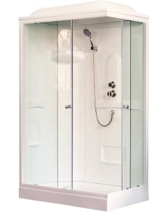 Душевая кабина 120х80 белая стекло прозрачное Royal bath