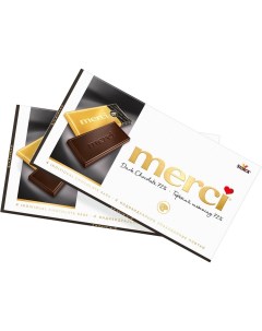 Шоколад Merci Горький 72 100г упаковка 2 шт August storck kg