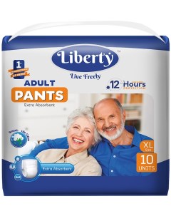 Подгузники трусики для взрослых Liberty Premium Pants XL 96 165см 10шт Pan healthcare limited