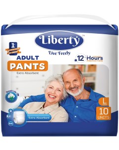 Подгузники трусики для взрослых Liberty Premium Pants L 75 140см 10шт Pan healthcare limited