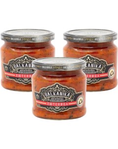 Икра Balkanika Лютеница из печеных перцев и баклажанов 360г упаковка 3 шт Вкусный продукт