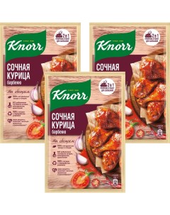 Сухая смесь Knorr На Второе Сочная курица барбекю 26г упаковка 3 шт Unilever