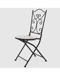 Декоративный стул с мозаикой серый 38х38х90 см Heng yu