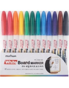 Пулевидный набор маркеров для белых досок Munhwa