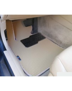 Комплект ковриков в салон bmw 3 vi f30 седан 2011 2019 черный ромб с черным кантом Duffcar