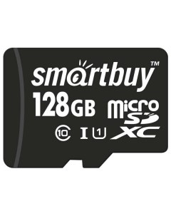 Карта памяти MicroSDXC 128GB Class10 UHS I U1 SB128GBSDCL10 01 адаптер Smartbuy