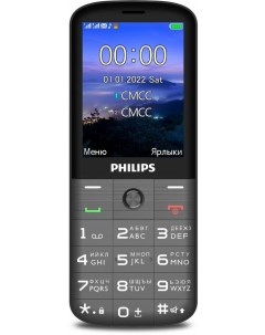 Телефон Xenium E227 32Mb темно серый Philips