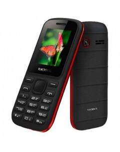 Телефон TM 130 черный красный Texet